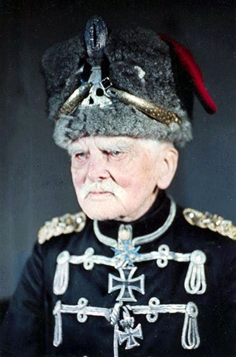 Color Photo Of Field Marshal August Von Mackensen Wearing His Famous Uniform Taken On His 95th