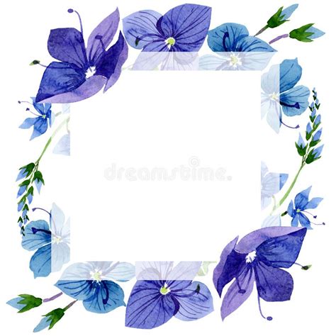 Cadre Bleu De Fleurs Stock Illustrations Vecteurs Clipart