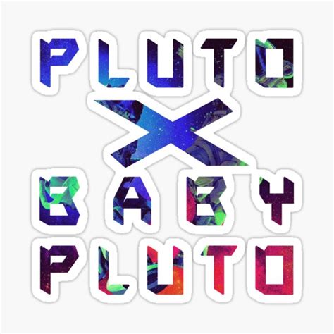 Pluto X Baby Pluto Sticker For Sale By Psts Redbubble