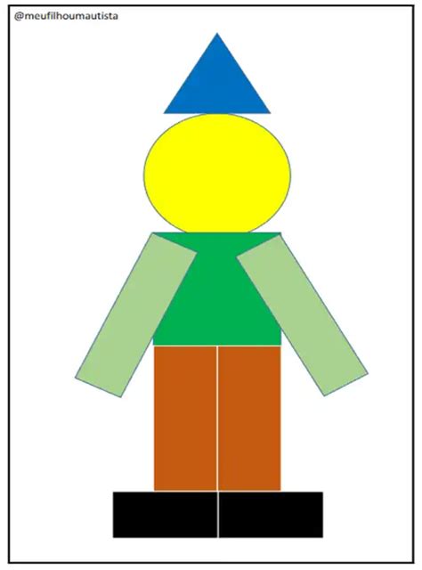 Boneco De Formas Geometricas - Ed Especial e Inclusiva • Bonecos – Formas Geométricas – Atividades