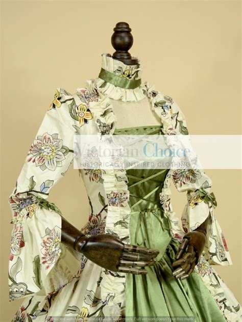 Renaissance Colonial Antique Floral Tea Garden Dress Christmas Holiday