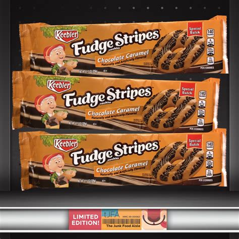 Keebler Chocolate Caramel Fudge Stripes Cookies The Junk Food Aisle