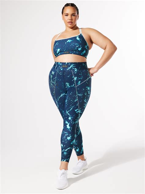 Running Hot Low Impact Lace Up Sports Bra In Blue Multi Savage X Fenty