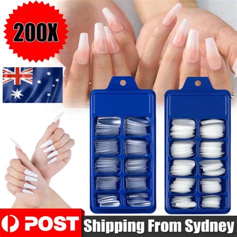 200pcs Ballerina Nail Coffin Fake False Long Art Full Cover Nails