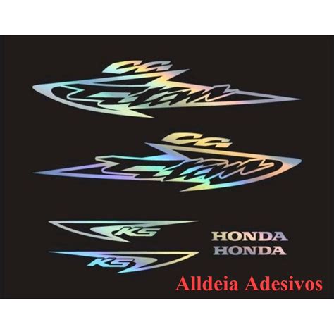 Kit Adesivos Titan 125 Holografico Honda Shopee Brasil