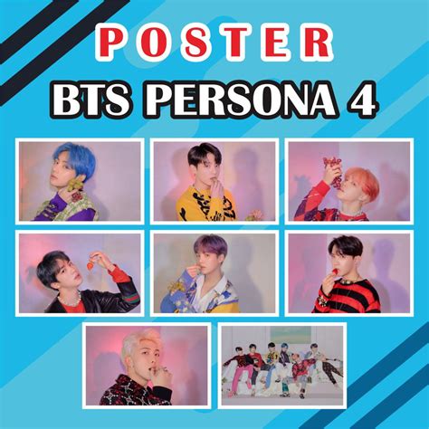 Jual Poster Bts Persona 4 Jungkook V Jimin Jin Suga Rm Jhope Shopee