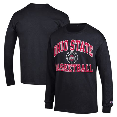 Men's Champion Black Ohio State Buckeyes Basketball Icon Long Sleeve T ...