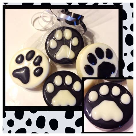 Dog And Cat Paw Print Chocolate Covered Oreos Favors Set Of