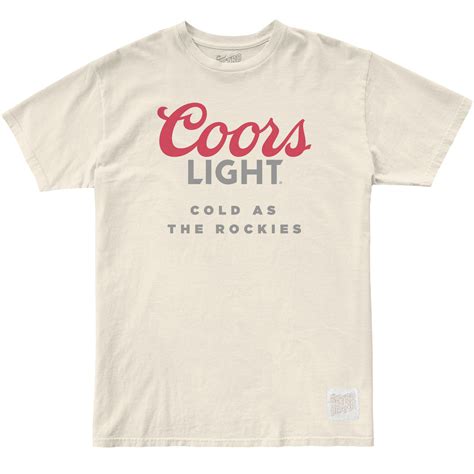 Coors Light 100 Cotton Tee Original Retro Brand