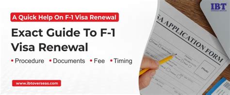 F1 Visa Renewal Document Procedure Fee Timing More