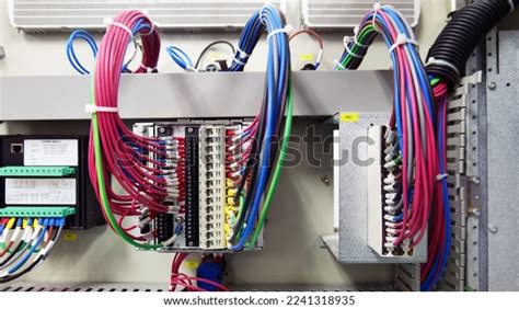 Electrical Circuit Electrical Control Cabinet Consists Stock Photo ...