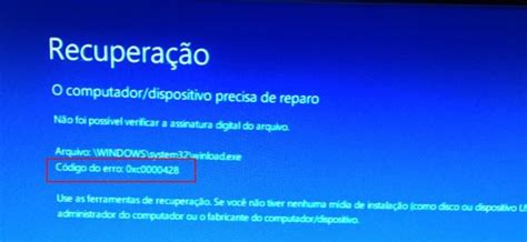 Como Resolver Erro 0xc0000428 Do Windows Tela Azul