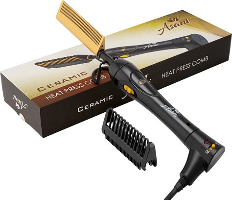 Amazon BudiGl Hot Comb Hair Straightener Pressing Combs Ceramic Electric Straightening
