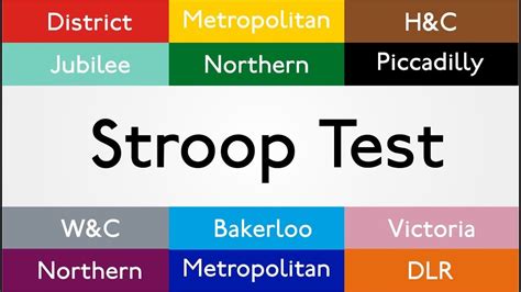 London Underground Stroop Test Youtube