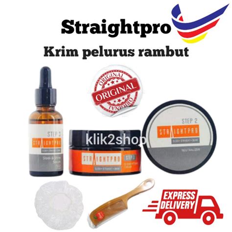 Straightpro Krim Pelurus Rambut Ubat Lurus Rambut Lelaki Perempuan