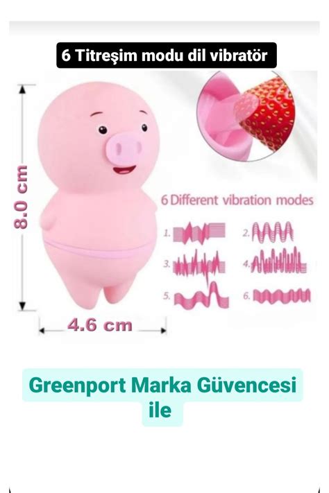 Greenport Dil Yalama Vibratör Usb Şrjlı 6 Farklı Titreşim Klitoris G Nokta Sevimli Domuz Sex