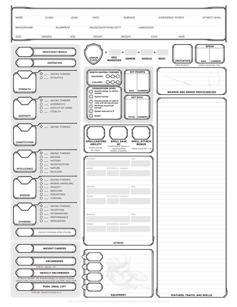 Dnd 5e Player Tracker Dnd Character Sheet Character Sheet Dnd | Images and Photos finder