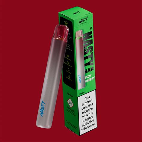 Fizzy Cherry Nasty Bar Dx2 Disposable Vape Grey Haze