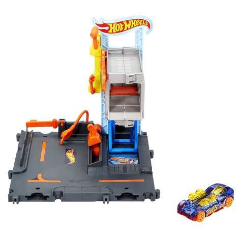 Buy Hot Wheels City Downtown Repair Station Playset With Car Connects To Other Sets Tracks