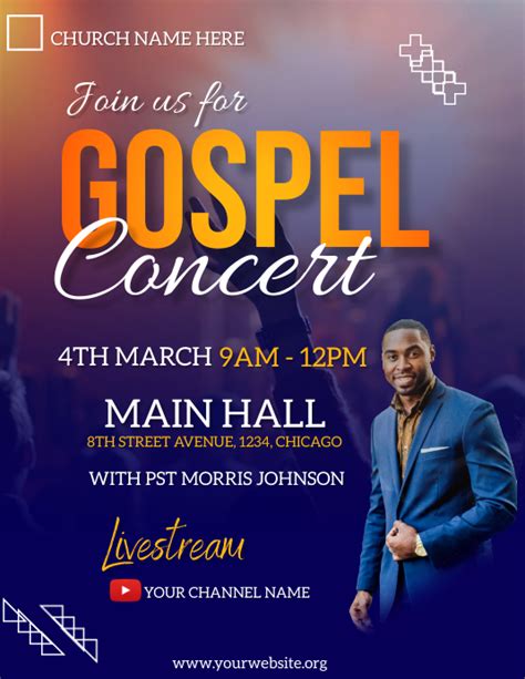 Gospel Concert Flyer Template Postermywall