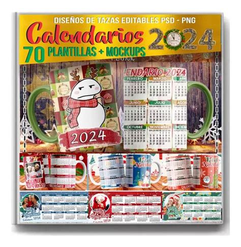 Plantillas Sublimaci N Tazas Calendarios Dise Os Editbl En Venta