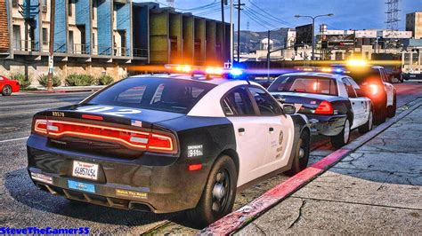 Playing Gta 5 As A Police Officer City Patrol Lapd Gta 5 Lspdfr Mod 4k Youtube