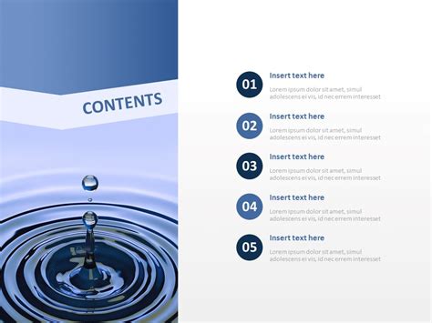 Water Drop Powerpoint Template Free