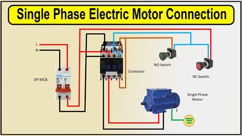 How To Make Single Phase Electric Motor Connection Single Phase Motor Connection Wiring Youtube