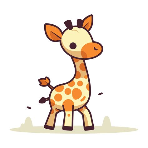 Cute cartoon giraffe. Vector illustration isolated on white background ...