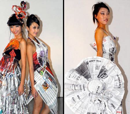 Newspaper Dresses Recycled Newspaper Dresses Made By University