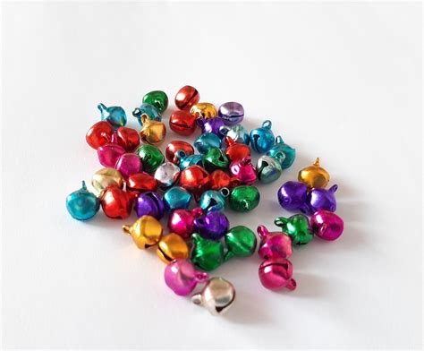 Colored Jingle Bells Small Charm 6mm8 Mm Craft Bells Etsy