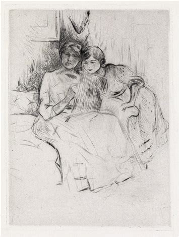 Berthe Morisot Dessinant Avec Sa Fille From Gazette Des Beaux Arts By