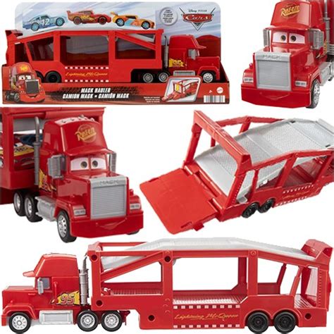 MANIEK MACK TRANSPORTER LAWETA AUTA CARS MATTEL CIĘŻARÓWKA ZYGZAKA