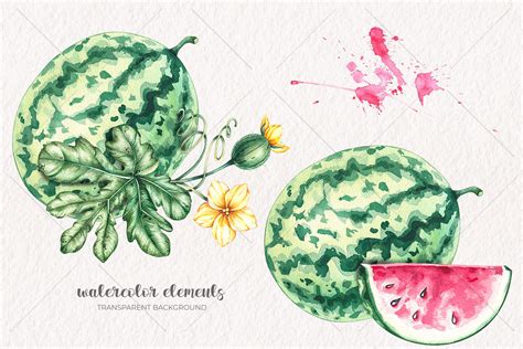 Watercolor Watermelon Watercolor Clipart Png By Skartiststudio