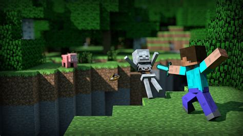 Minecraft Steve vs Skeleton - HD Wallpaper by Murshtin