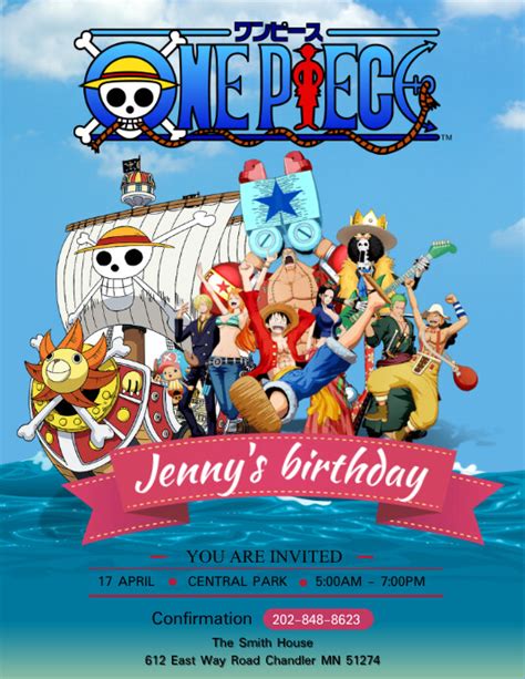 Copy Of One Piece Birthday Celebration Poster Postermywall