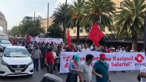 Video Sindicalizados De La Unam Marchan Rumbo Al Z Calo