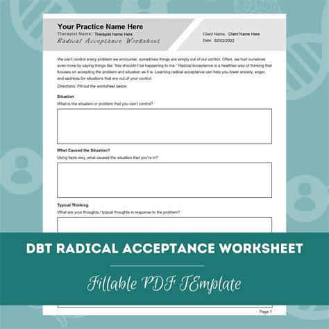 Dbt Radical Acceptance Worksheet Dbt Worksheets