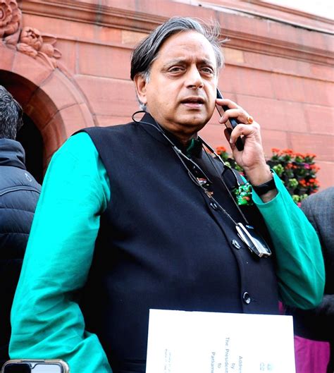 New Delhi Lok Sabha Mp Shashi Tharoor At The Parliament