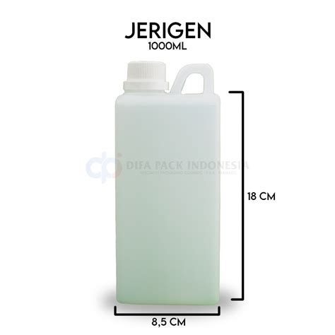 Jual Jerigen 1 Liter SEGEL TEBAL Botol 1 Liter Natural MODELPNJANG