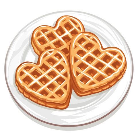 Premium Vector Heart Shaped Waffles 4