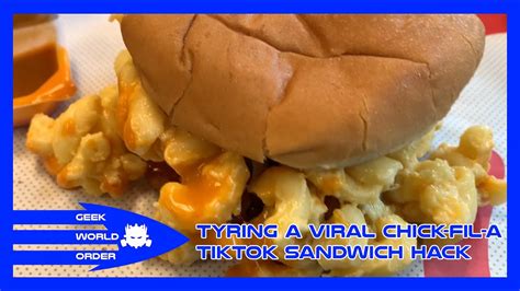 Trying A Viral Chick Fil A Tik Tok Sandwich Hack Youtube