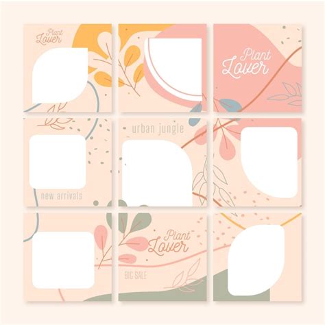 Free Vector Instagram Puzzle Feed Templates Collection