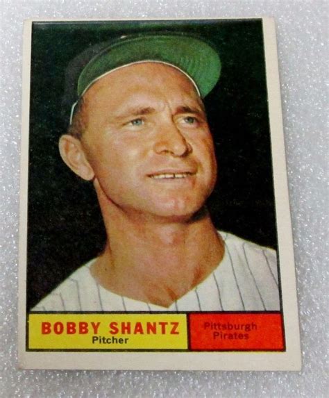 Topps Bobby Shantz Baseball Card Pitcher Yankees Pirates Vg Ex Nm