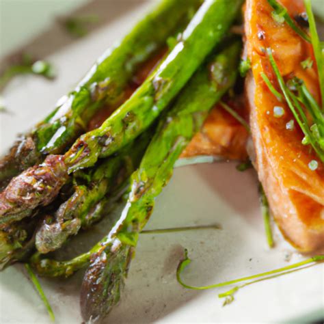 Salmon with Asparagus Recipe | cookAIfood