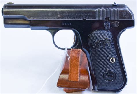 Sold Colt 1903 Pocket Hammerless 32 Auto Pistol 1910 Production Early Type Iii With High