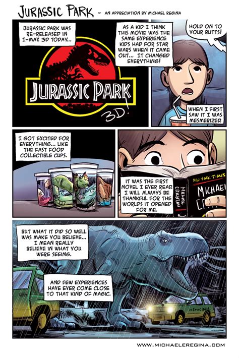 Jurassic Park – An Appreciation Comic – http://www.michaeleregina.com/blog