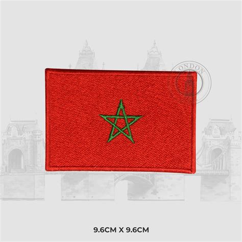 Morocco National Flag Iron On Patch Sew On Patch Embroidered Etsy