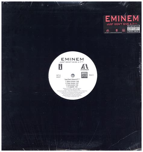 中古ﾚｺｰﾄﾞ EMINEM JUST DONT GIVE A FUCK BRAIN DAMAGE レコード販売 フリークス