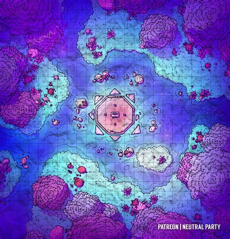 [oc][art] Fey Shrine Battlemap R Dnd